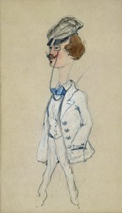Tek Gözlü Genç Adam, 1857 (kağıt üzerinde pastel ve wc) by Claude Monet